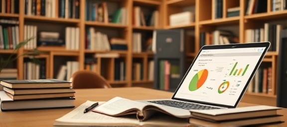 competitive interest rate, focused, analyzing figures, photorealistic, cozy home office filled with books, highly detailed, laptop with pie charts visible, high clarity, beige, soft ambient light, shot with a macro lens.